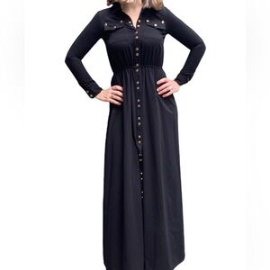 Snap button up Maxi dress